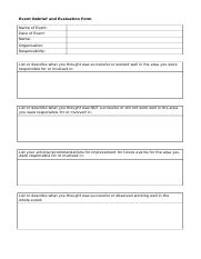 event debriefing form template
